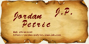 Jordan Petrić vizit kartica